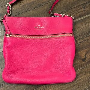 kate spade Pink Leather Chain-Accent Crossbody Bag